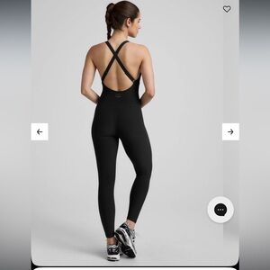 Beyond Yoga Spacedye Open Back Jumpsuit Heathered Black Women’s XS